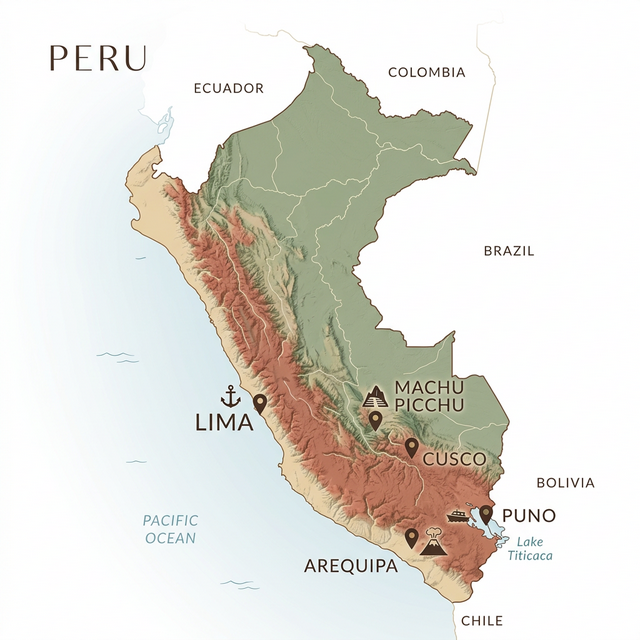 Carte du Pérou